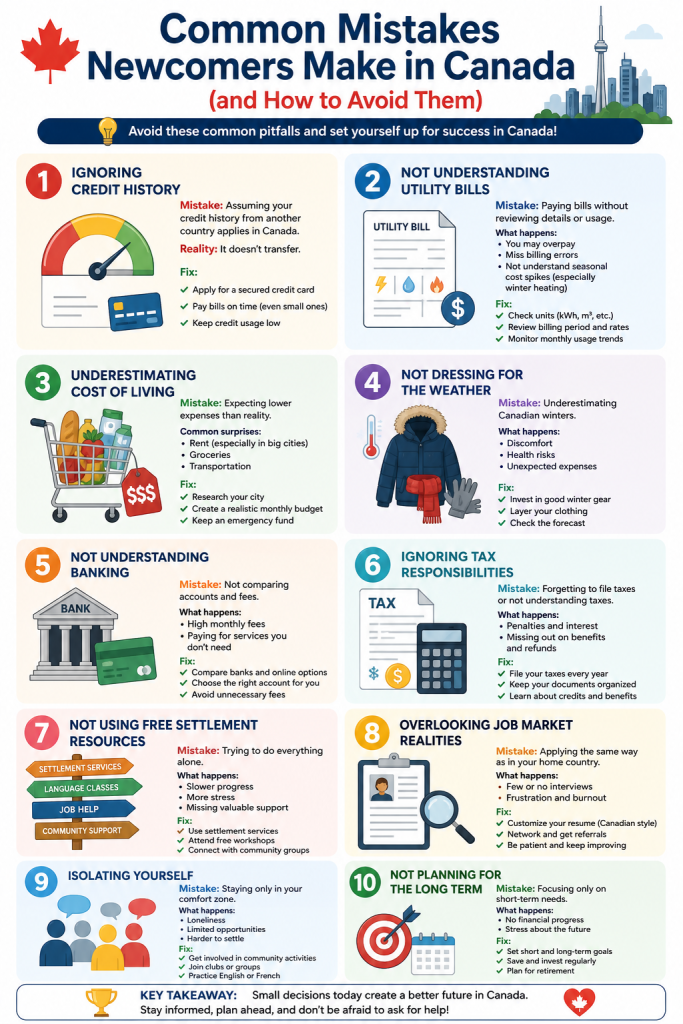Common Mistakes Newcomers Make in Canada