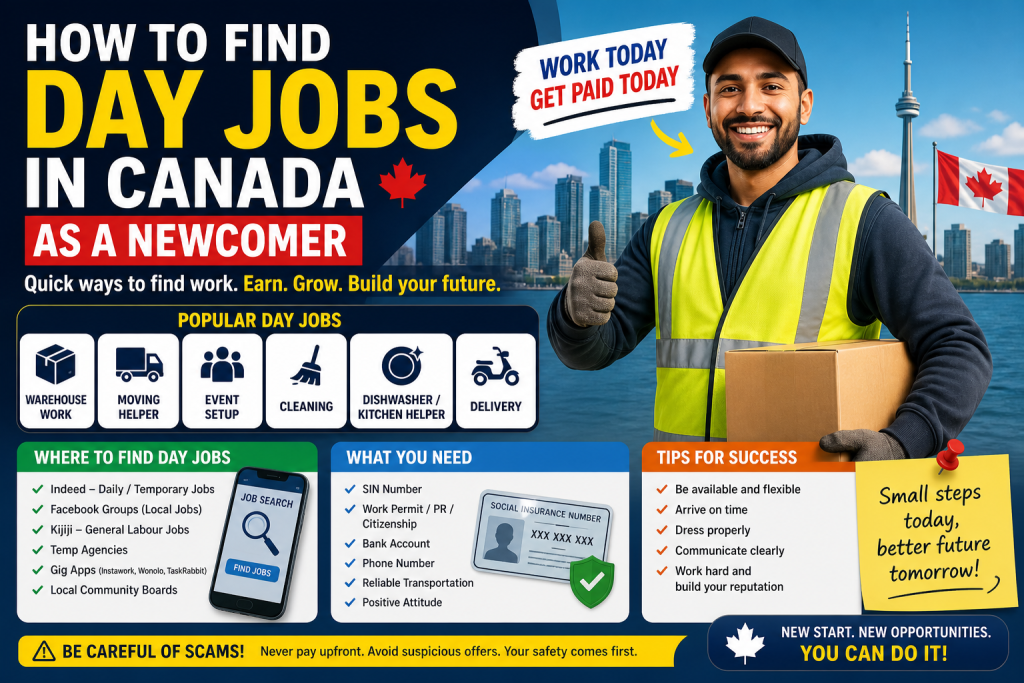 How to Find Day Jobs in Canada as a Newcomer