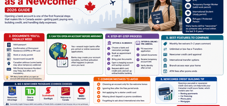 How to Open a Bank Account in Canada as a Newcomer 2026 Guide