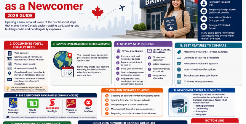 How to Open a Bank Account in Canada as a Newcomer 2026 Guide